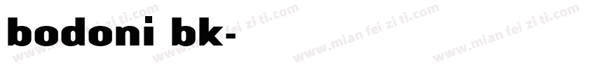 bodoni bk字体转换